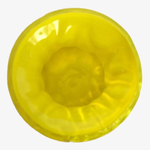 Vintage MCM Murano Lemon Yellow Glass Vase Cased Y - Picture 4 of 6